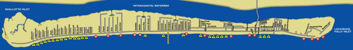 A map of Holden Beach NC