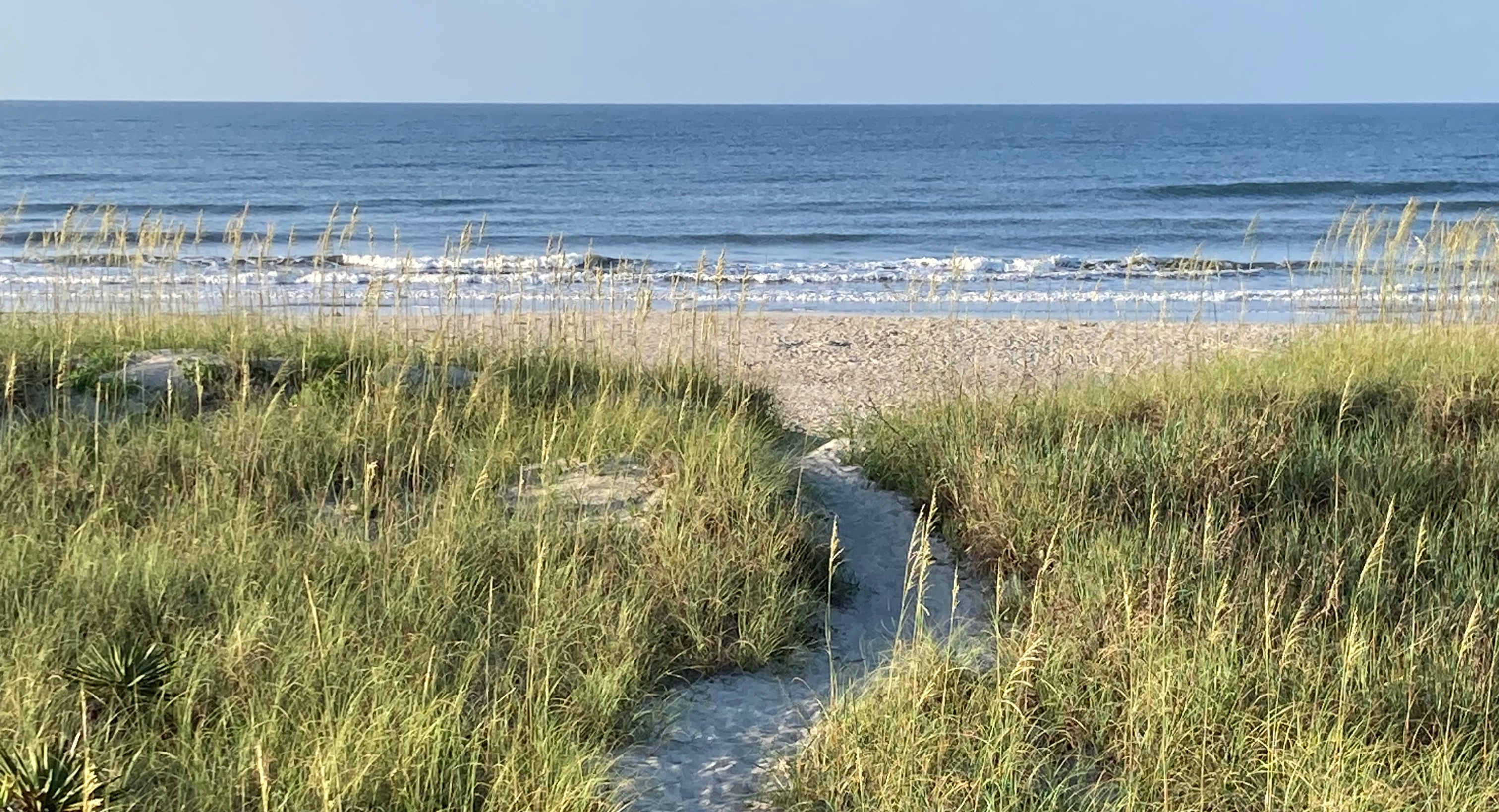 A walkway to the beach